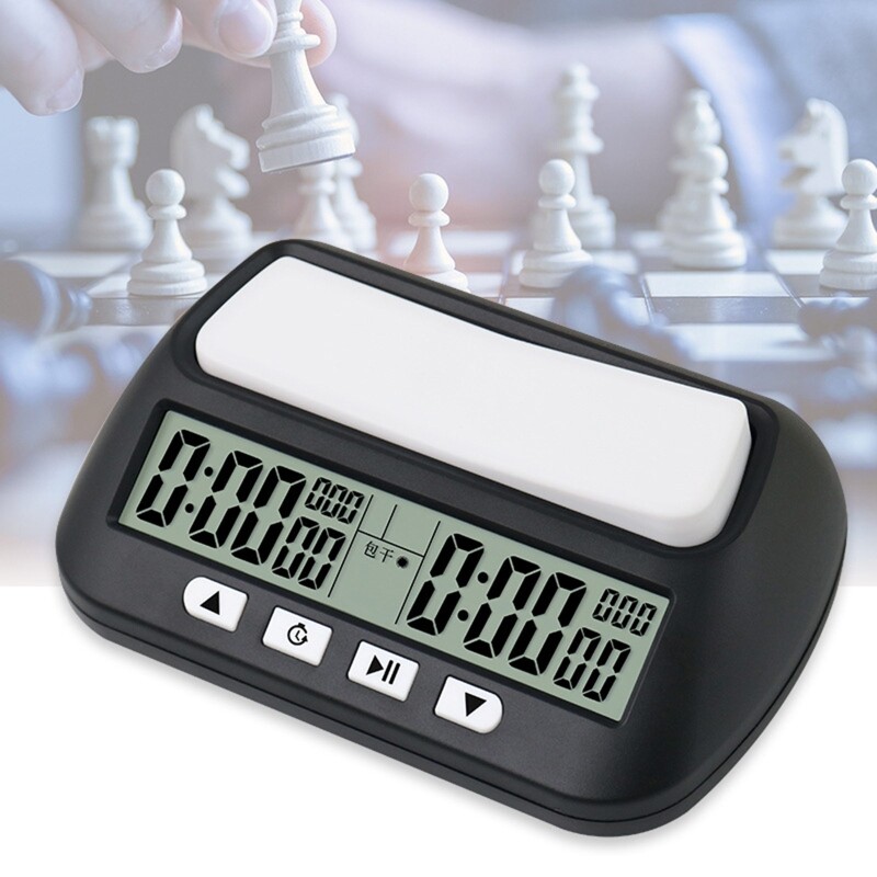 Chess Clock Bonus Competition Hour Meter Board Game Stopwatch Count Up Down Timer Compact Digital Watch