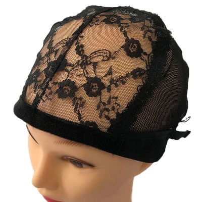 Wse Lace Mesh Full Wig Cap Hair Net Weaving Caps For Making Wigs Adjustable Straps