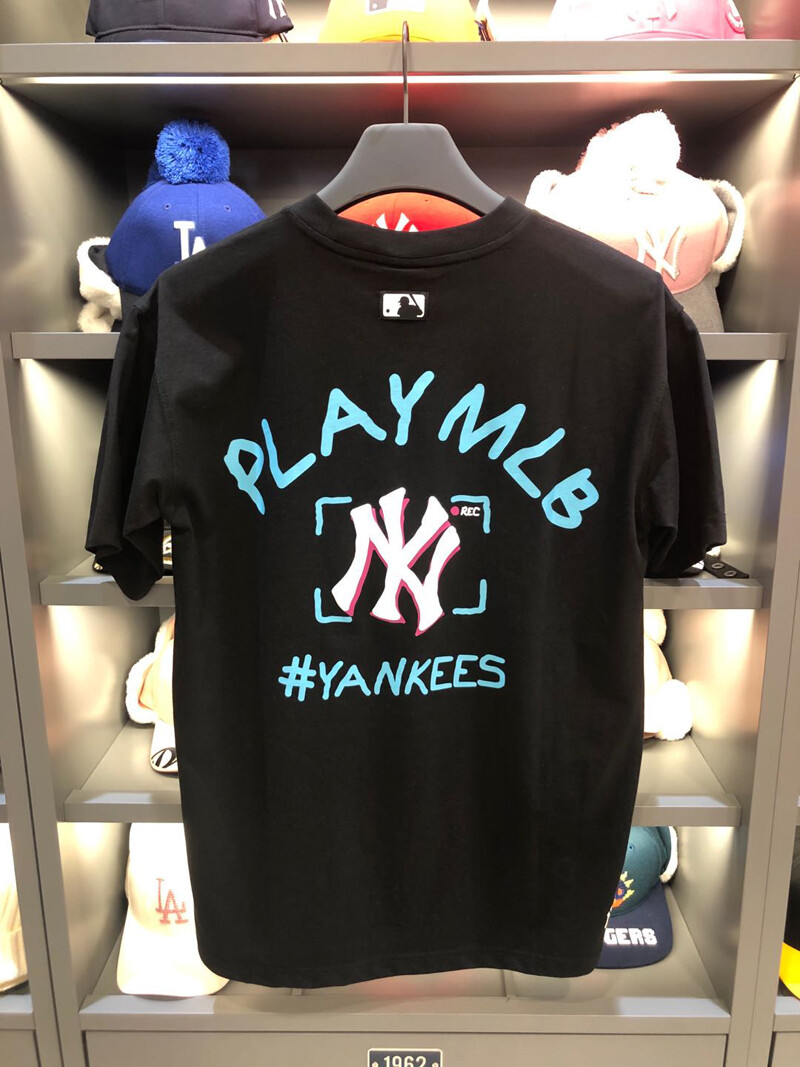South Korea MLB Short-sleeved Female LIKE Couple PLAY Male Summer New Style Ny Yankees T-shirt La Short-sleeved
