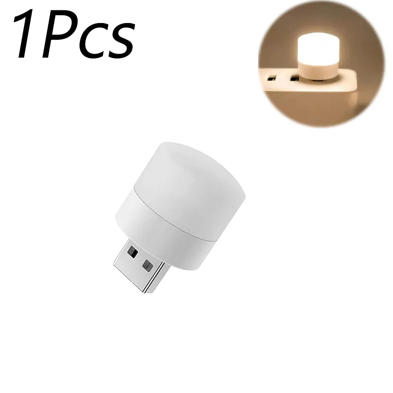 USB Plug Night Light Portable LED Eye Protection Reading Light Bedroom Bathroom Lighting