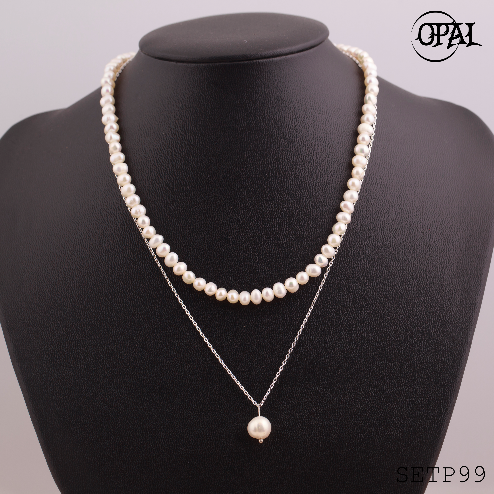 SETP99-Bộ trang sức ngọc trai OPAL