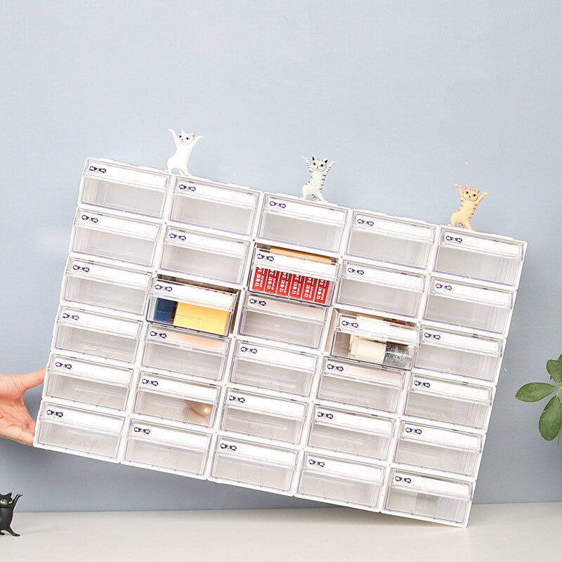Multi-specification drawer desktop storage box free combination building blocks toy sorting box storage box