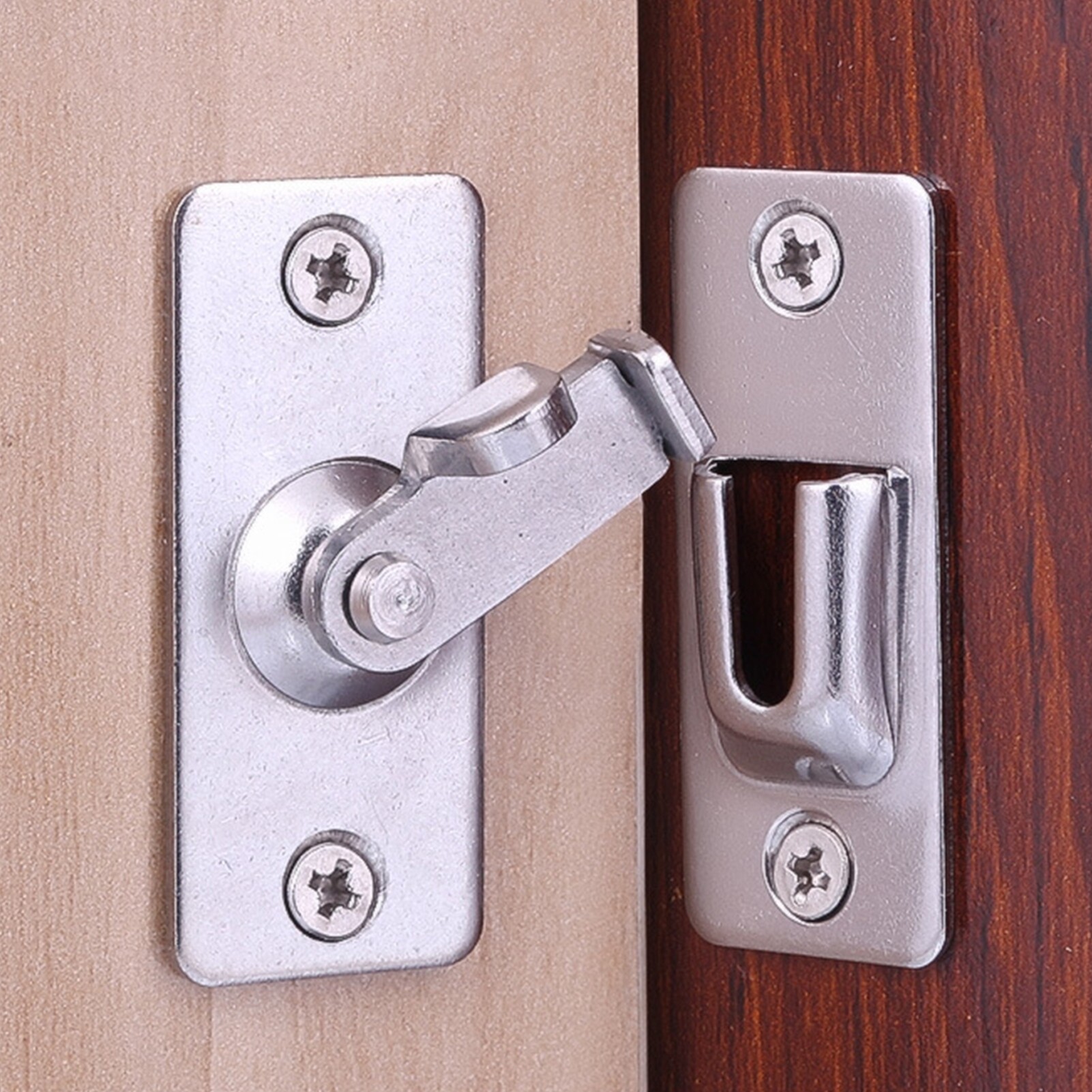 Chốt Cửa Chốt Khóa Cửa 90 Độ Bằng Thép Không Gỉ Xây Dựng Chắc Chắn Phụ Kiện Kim Loại Cho Gia Đình