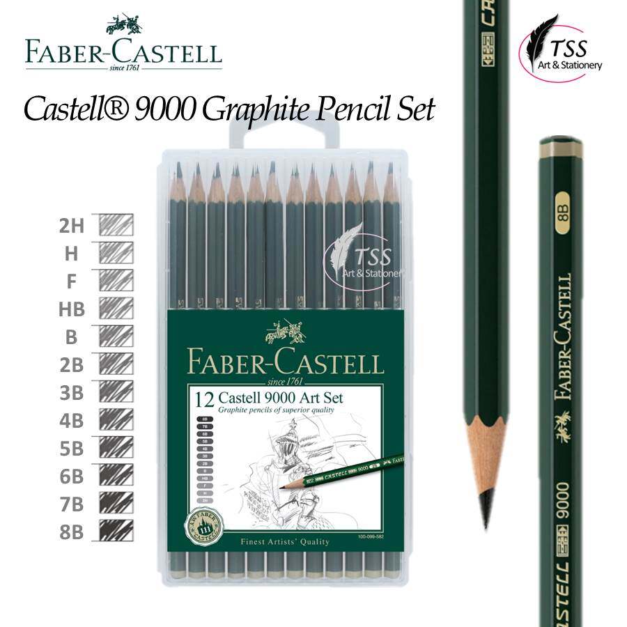 Faber-Castell 9000 Drawing and Sketching Graphite Pencils Set 12 | 2H H F  HB B 2B 3B 4B 5B 6B 7B 8B High-Quality Break-Resistant Pencils  Environmentally-Friendly Water-Based Varnish - Lazada | Lazada