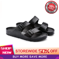 [HOT SELLING]BIRKENSTOCK Mens/Womens Fashionable Outerwear Double Button Sandals Black