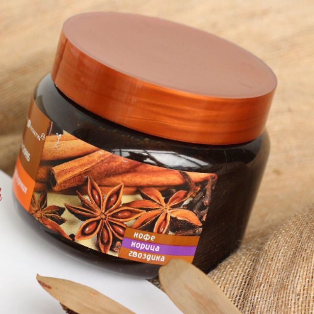 Tẩy da chết chiết suất quế hồi và cafe làm săn chắc làn da Nga 380ML