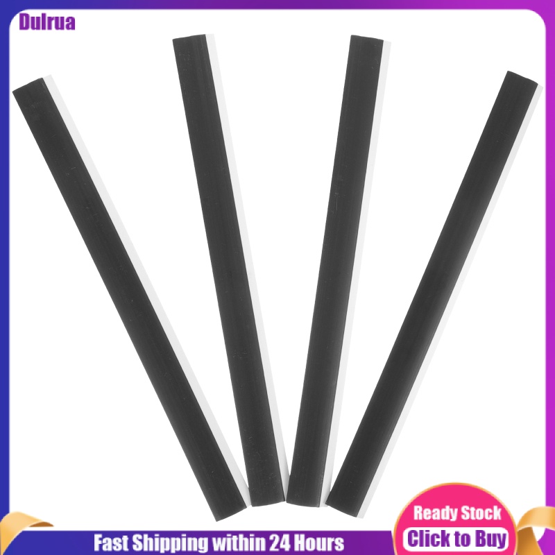 4pcs Dustpan Rubber Lip Replacement Strips - Universal Fit For Brooms & Cleaning Tools