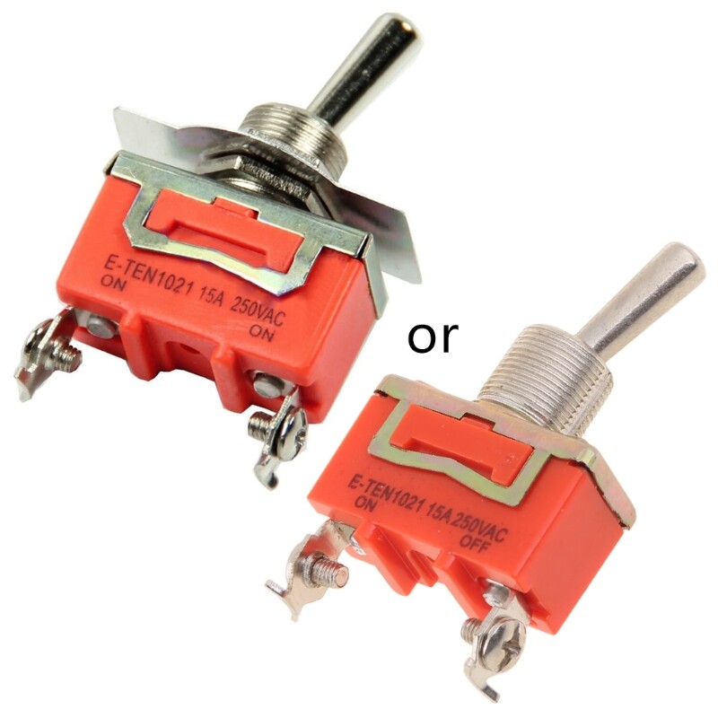 1pc hi-q 15a 250v high quality spst 2 terminal on off toggle switch