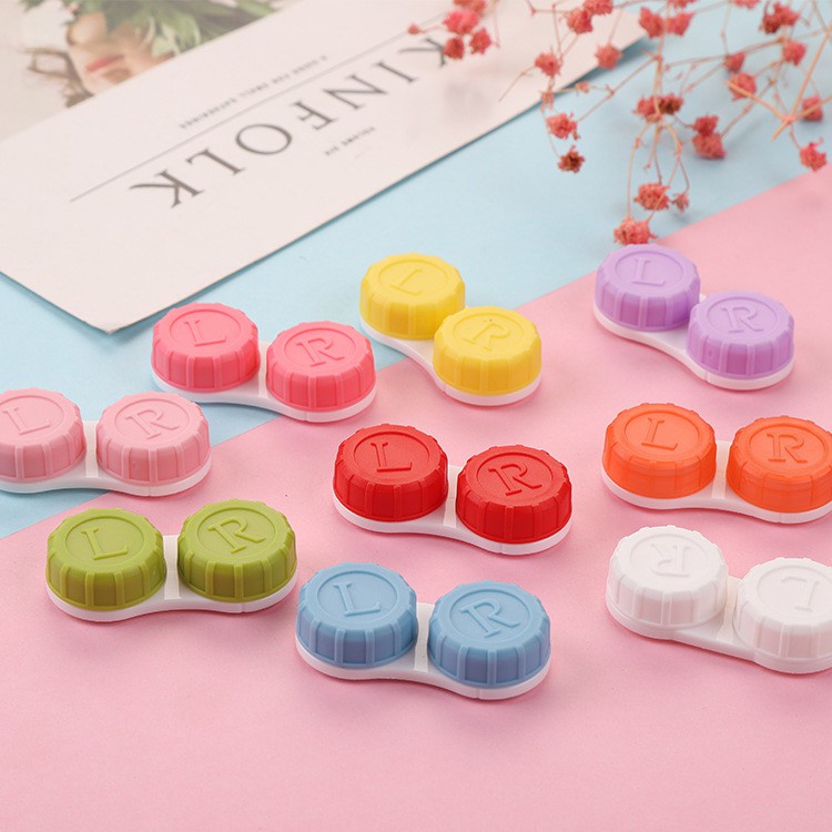 Hộp Đựng Kính Áp Tròng Mỹ Phẩm Du Lịch Mini Màu Ngẫu Nhiên