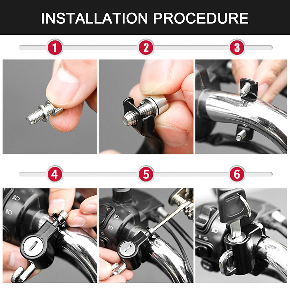 SportsTop Multi-function Lock Universal Motorcycle Helmet Lock Anti-theft Helmet Security Lock