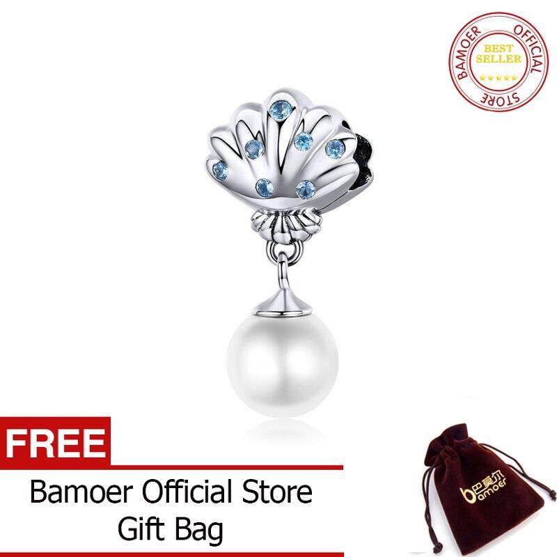 BAMOER Pearl Pendant High Qulity Shell Pearl Crystal Beads for Women Jewelry Making Necklace Pendants Female Gifts SCC1155