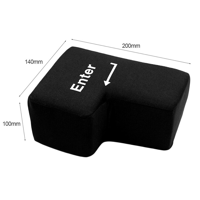 Kebidumei Big Enter Key USB Enter Button Pillow Offices Decompression Relax Stress Relief Toy Soft Computer Button Return Key