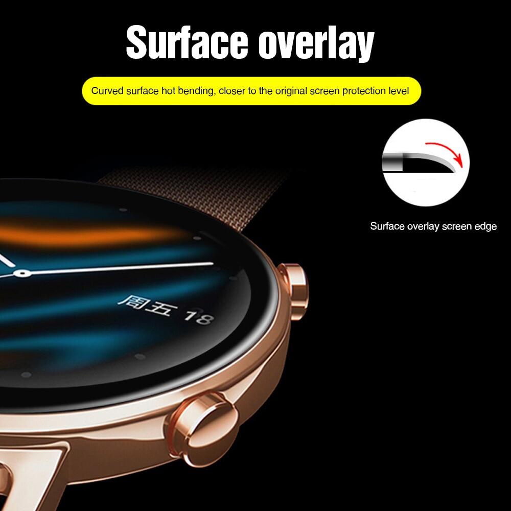 Bảo Vệ Màn Hình Cho Đồng Hồ Huawei Đồng Hồ Thông Minh GT2 46Mm GT2e Màng Uốn Nóng Toàn Màn Hình Cong Thế Hệ Thứ Hai Composite Bộ Phim Mềm Mại