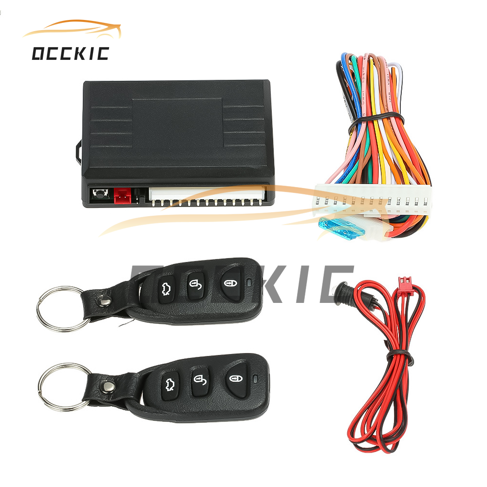 occkic Car Keyless Entry System for Central Door Lock with Remote Control Transmitter Control Central Locking Kit