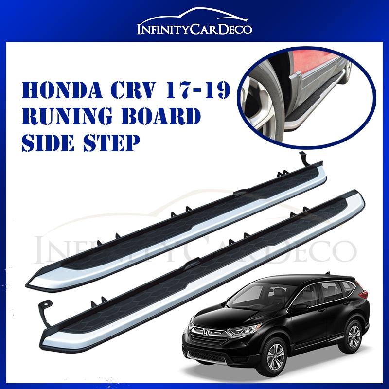 ZXMT Running Boards Side Step Rails – For 2017-2019 Honda CR-V, Aluminum, Silver/Black