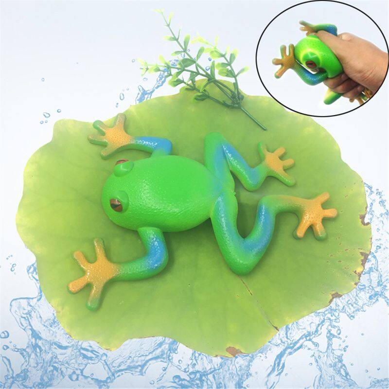 Big Green Frog Antistress Ball Play Joke Gag Toy Soft Rubber Frog
