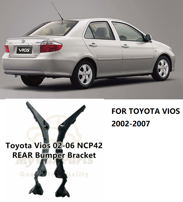 Xuming a pair rear bumper bracket support rear bracket for toyota vios 2002 2003 2004 2005 2006 2007 gen1
