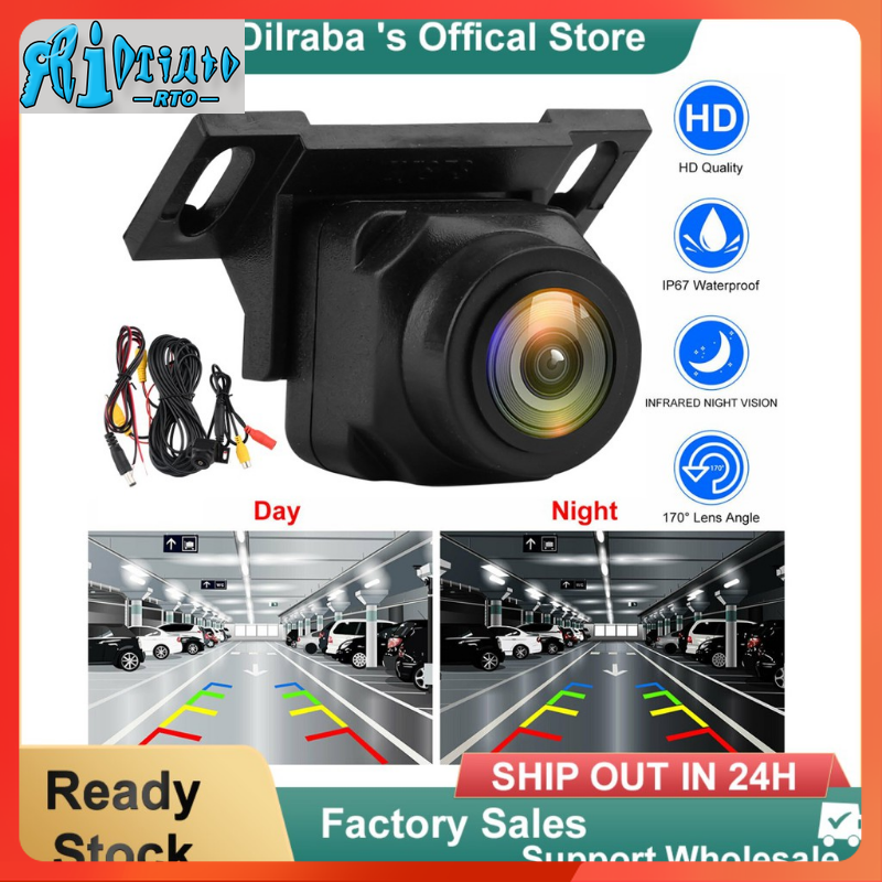 RTO Car Rear View Camera 170º HD Car Reverse Camera Night Vision Car Auto Rear View Parking Camera Backup Monitor Universal Parking Camera Waterproof Fish Eye Lens