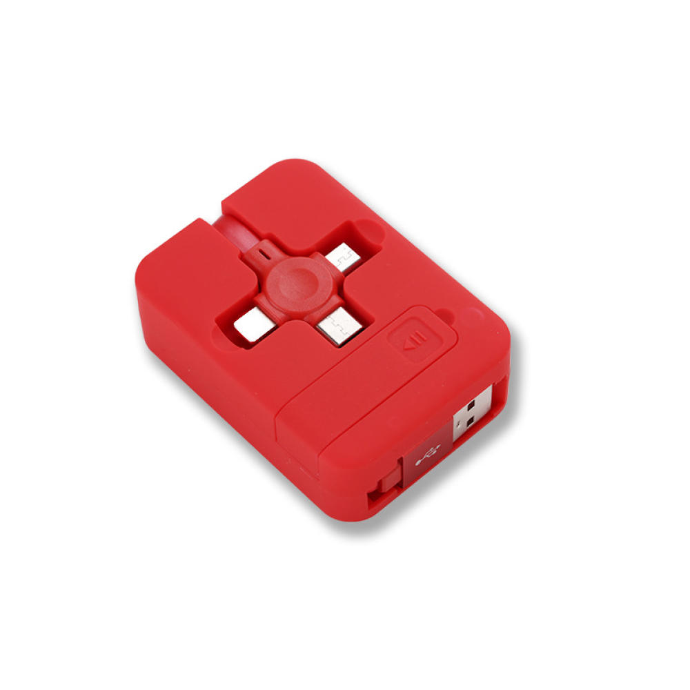 Cáp Sạc Nhanh USB Có Thể Thu Vào 4 Trong 1 Cáp USB Lightning Micro Type-C Cho Android Cáp Điện Thoại Di Động USB Type C