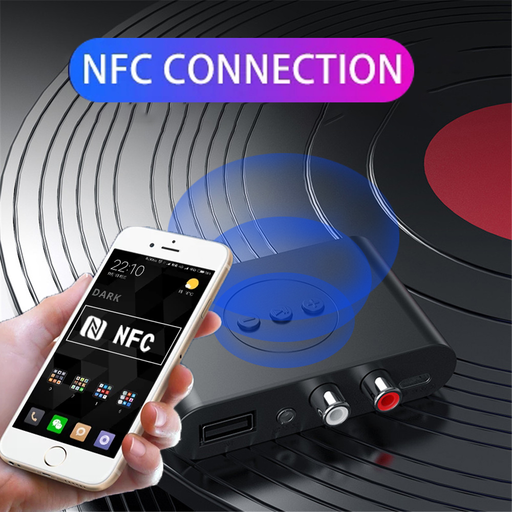 Bluetooth 5.0 Audio Receiver 3.5mm RCA U Disko Adapter Stereo Car Music Wireless Speaker Amplifier