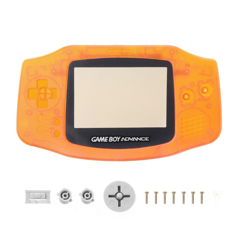 โปร่งใสเต็มชุดเคสฝาครอบกรอบอะไหล่ซ่อม ชุด สำหรับ GameBoy Advance GBA
