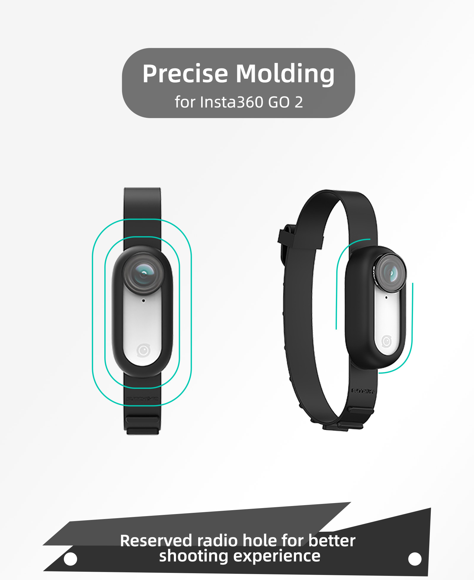 Camera Strap Silicone Protective Cover For Insta360 GO 2 Wristband Palm Backpack Stripe Bicycle Strap Cat Collar Accessories
