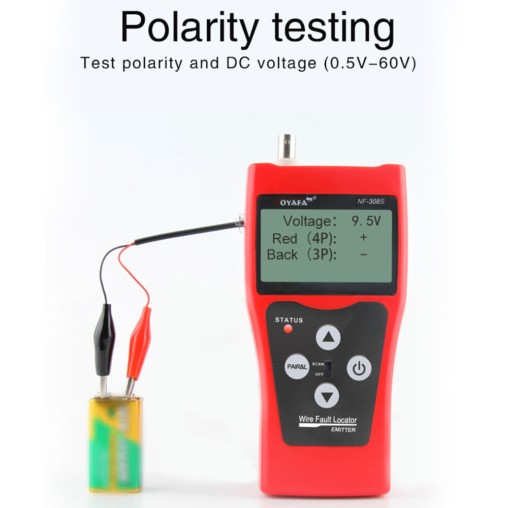 KKmoon NOYAFA Multi-functional LCD Network Cable Tester High Precision Line Finder Coaxial Line Tester RJ11 RJ45 Wire Length Finder with 1 Remote Adapter