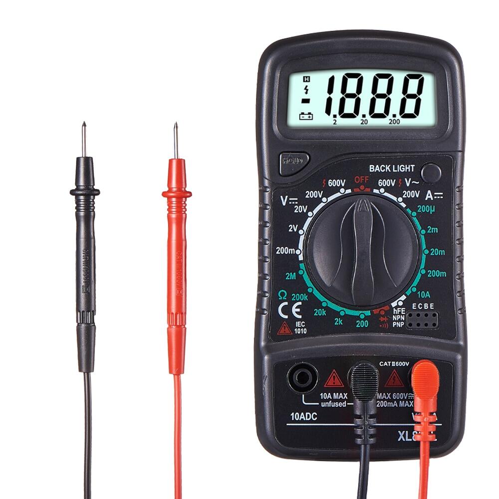 diymore Multimeter Digital XL830L Automotive Electrical Dmm Transistor Peak Capacitance Ammeter Tester Multifunction Esr Meter