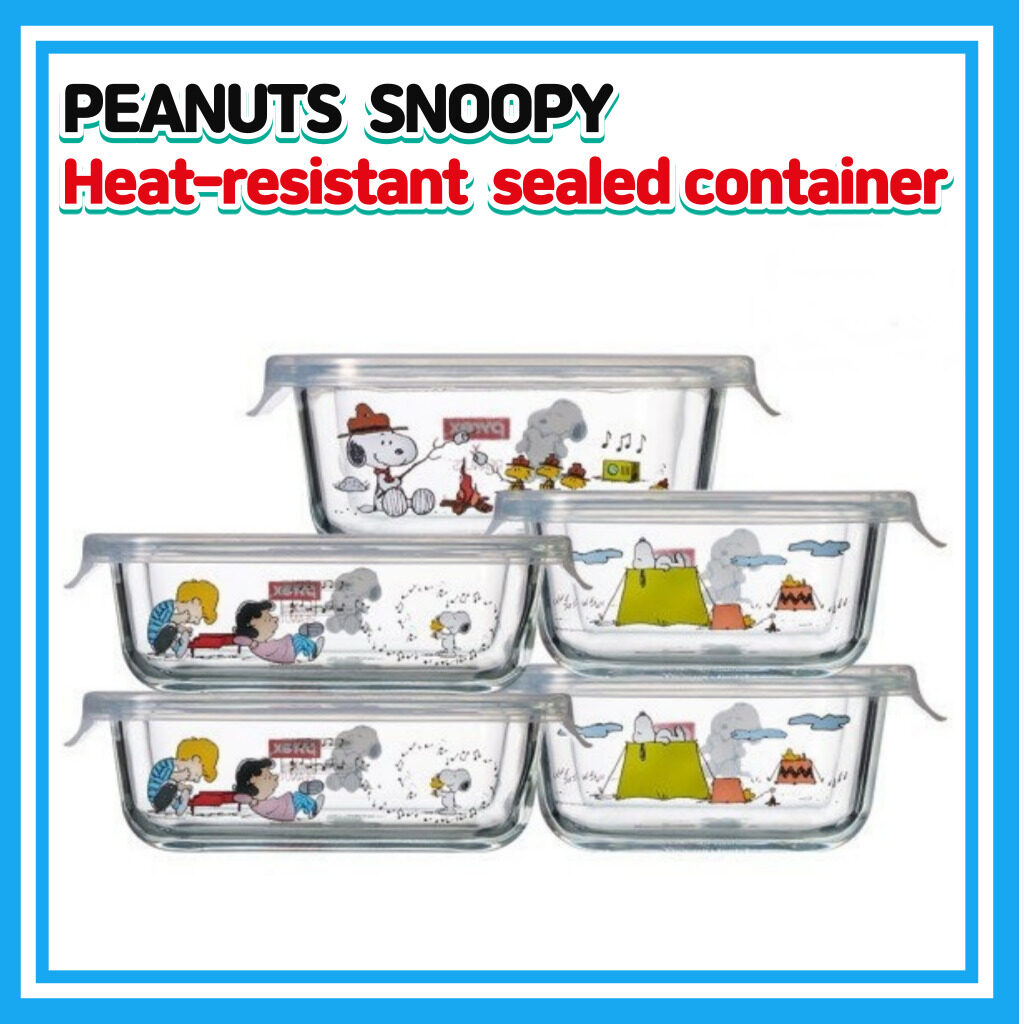 PEANUTS SNOOPY 5p Heatresistant sealed container Set/Snoopy Kitchen
