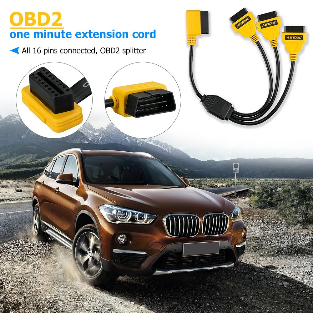 AUTOOL Cáp Chia Chữ Y OBD2 Bộ Chuyển Đổi 50Cm 1 Sang 3 Dây Nối Dài