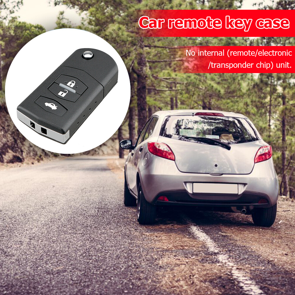 Vỏ Chìa Khóa Từ Xa Ô Tô Vỏ Chìa Khóa Gập 3 Nút Để Trống Cho Mazda 2 3 5 6