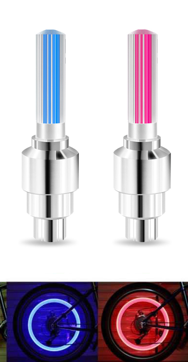 X-TIGER Set Bicycle Valve Light LED Neon Flash Light Bicycle Car Motorcycle Motorcycle Valve Tire, Light Spoke Wheel, Bicycle Accessories