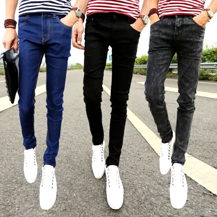 Mens Skinny Jeans Men Black Blue Jeans Denim Long Pants Korean Trousers Spring And Summer Elasticity Slim Fit Seluar Slack Lelaki Lazada Singapore