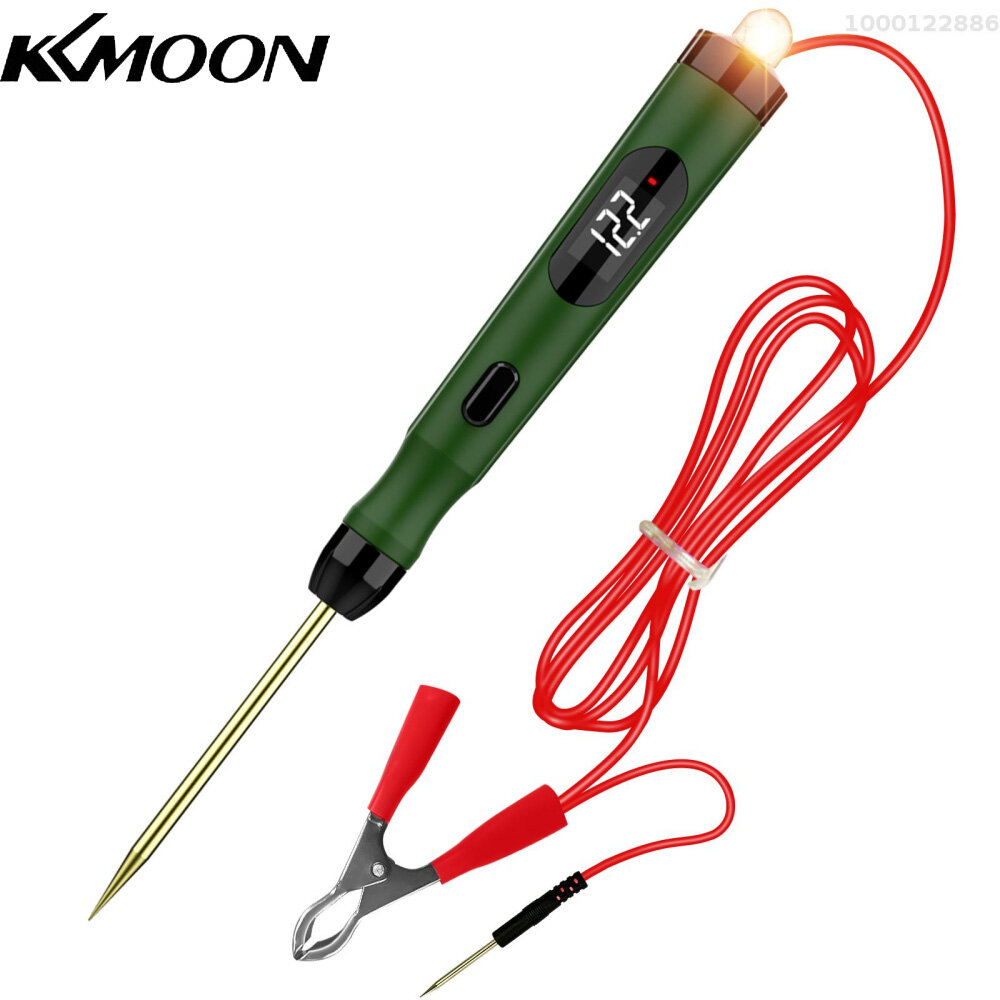 KKmoon TopDiag P50 Automotive Circuit Tester LCD Display Voltage Measurement Bulb Load Measurement Power Polarity Display Three Detection Modes Switching Car Circuit Tester Automotive Electrical Tester