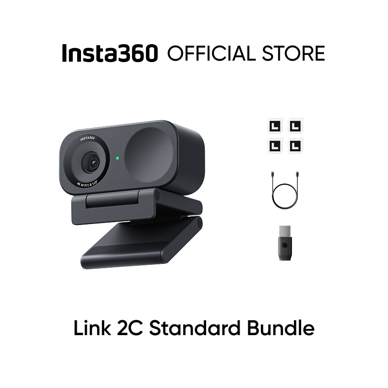 Insta360 Link 2C 4K Webcam for PC/Mac, 1/2