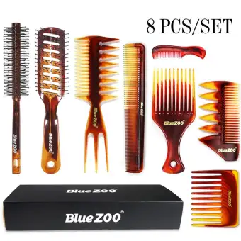 Mimistar 8pcs Professional Hair Dressing Combs Set Salon Barber