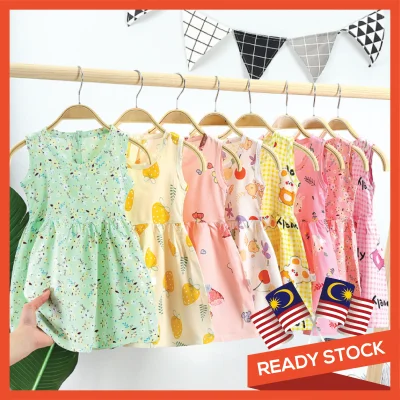 [MURAH& READY STOCK]Baby Dress,Kids Dress,Baju baby perempuan,baju baby girl,baby clothes,Casual Summer Sleeveless Dress