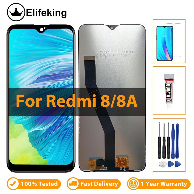 6.22'' High Quality LCD for Xiaomi Redmi 8 8A Screen Touch Digitizer Assembly LCD Display Free Repair Tools+Tempered Glass