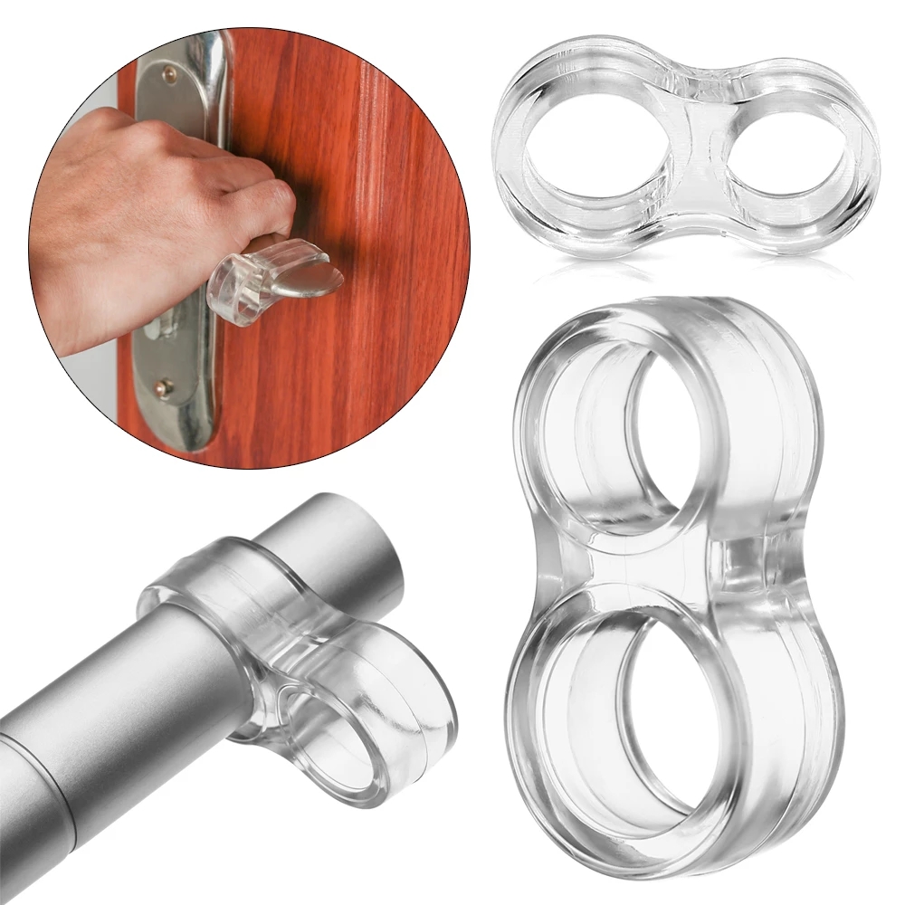 1/5 Miếng Chặn Cửa Vòng Chống Va Chạm Trong Suốt Miếng Bảo Vệ Tường Miếng Đệm Cao Su Bảo Vệ Trẻ Em An Toàn Cho Tay Cầm Giảm Xóc