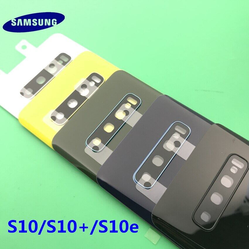 อะไหล่ฝาครอบกระจกมองหลังของแท้ กรอบเลนส์กระจกกล้องด้านข้างสำหรับ Samsung Galaxy S10e S10 S10