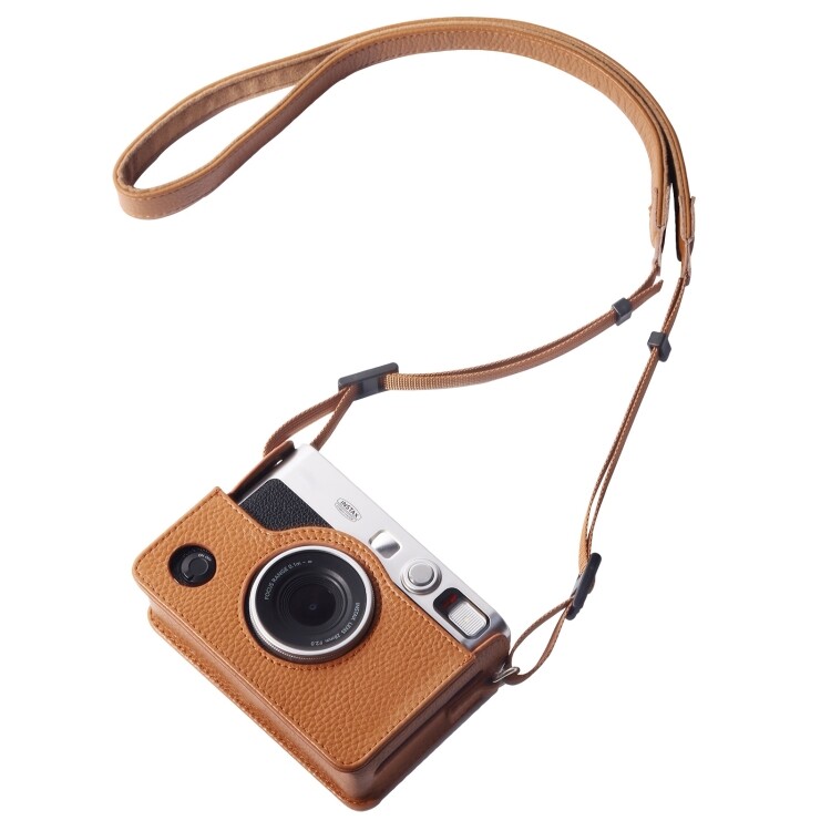 For FUJIFILM instax mini Evo Full Body Camera Leather Case Bag with Strap