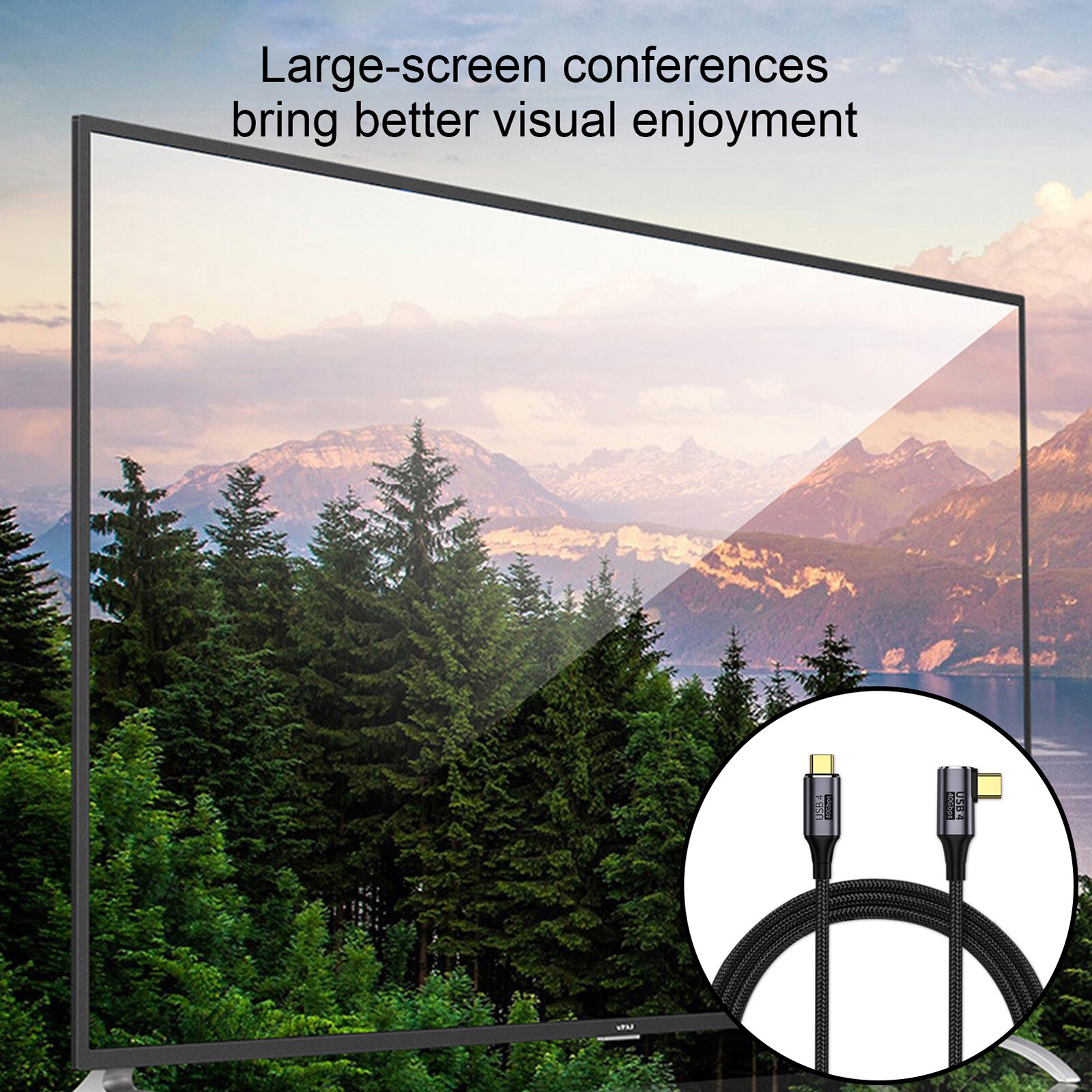 Type-C Pd Nhanh Sạc Cáp 8k60hz Hd 40Gbps Dữ Liệu Chuyển Thunderbolt 3 Cao-Tốc Độ Usb4.0 Dòng