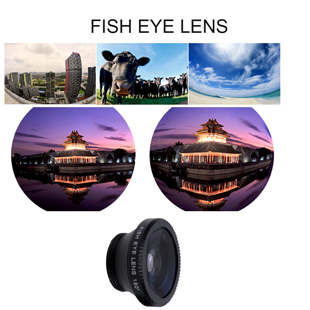 3 in 1 Fish Eye+ Wide Angle+ Macro Camera Lens Kit for Phone