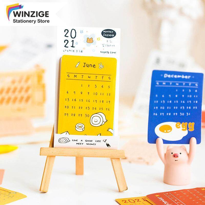 Winzige Hàng Tháng Dán 2021 Lịch Sticker Tạp Chí Trang Trí Nội Thất Chất Liệu Scrapbooking