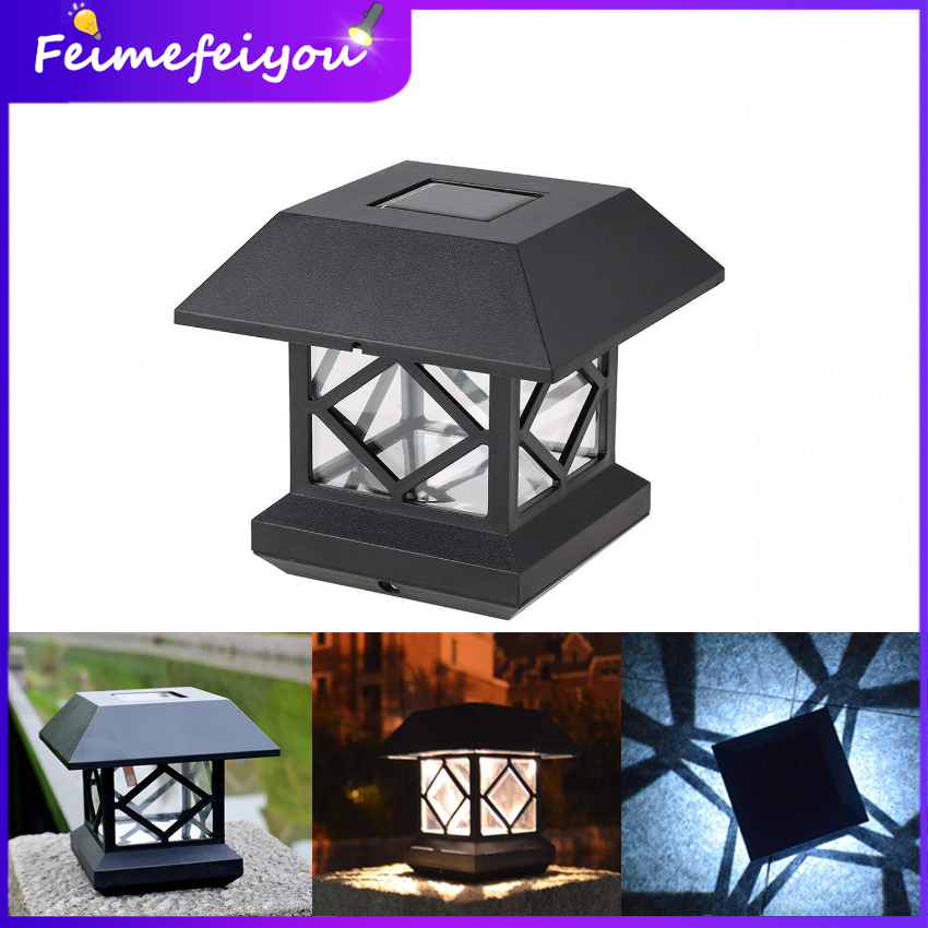 LED Solar garden light pillar lamp street lights outdoor waterproof Auto ON/OFF for corridors gardens courtyard wall fence pillar rechargeable powered by solar panel 1.2V/600mAH 0.5W