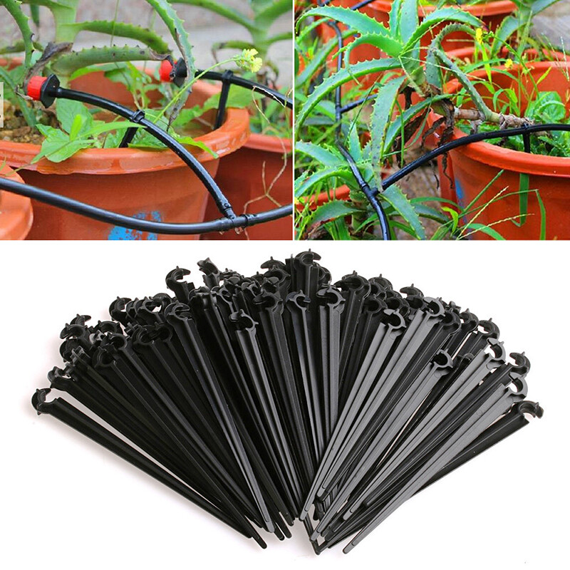 100Pcs/Set 4/7mm Micro Hose Fixed C-Type Holders Drip Irrigation Accessories