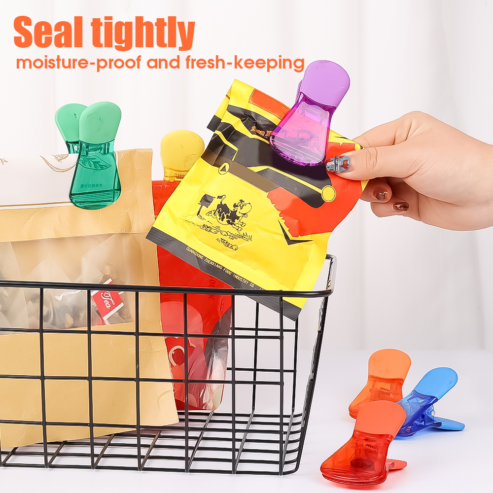Polocat Kẹp Túi Nhựa Từ Tính Nhà Bếp Dải Ghi Chú Ziplock Lời Nhắn Trên Tủ Lạnh Hình Dán Nam Châm Ảnh Gia Dụng Kẹp Niêm Phong