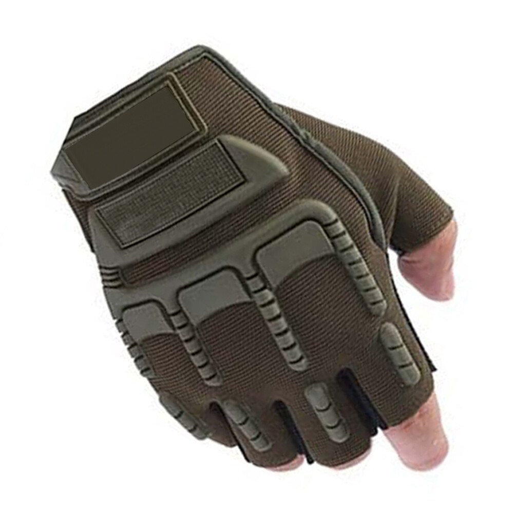 Honrane Men's Army Military Outdoor Combat Bicycle Half Finger Gloves