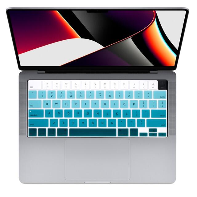 US English Rainbow Laptop Skin for Macbook Pro 14 in 2021 M1 A2442 Pro14 US Keyboard Cover Silicon For Macbook...