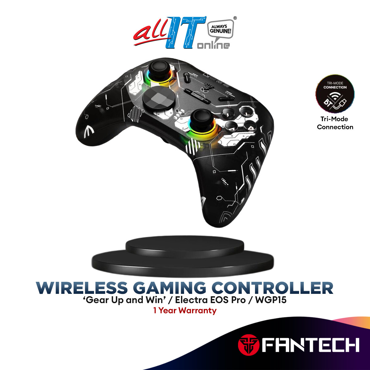 Fantech Gamepad Wireless Controller Electra EOS Pro WGP15 | 3 Modes ...